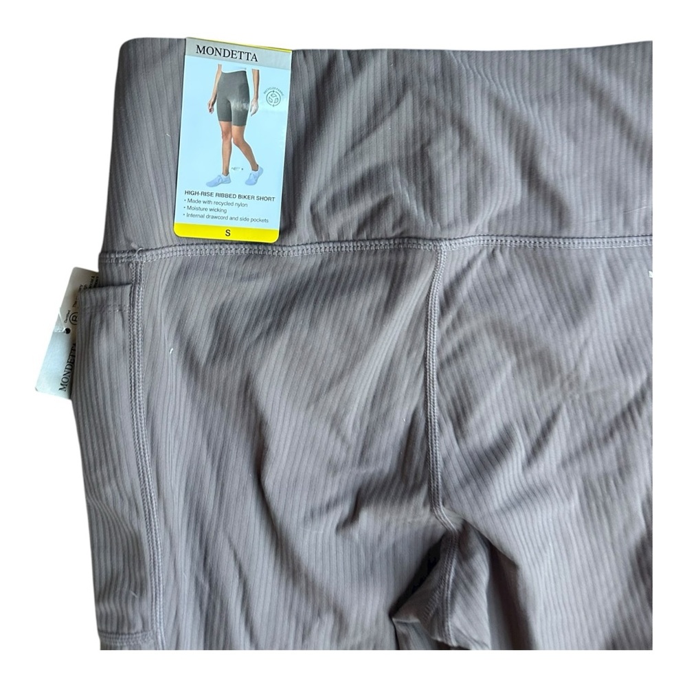Mondetta Women’s High Waist Ribbed Biker Shorts – Size S - Picture 7 of 9